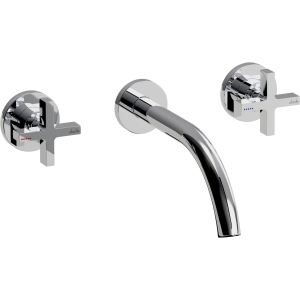 Serenitie 3 Part Wall Mounted Basin & Bath Mixer in Chrome