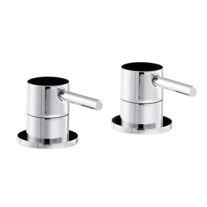 Harmonie Deck Mounted Bath Filler Panel Valves in Chrome