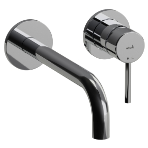 Harmonie Wall Mounted 2 Hole Basin Bath Mixer in Chrome