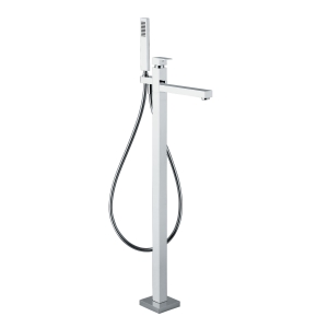 Fervour Floor Standing Bath Filler With Shower Handset in Chrome