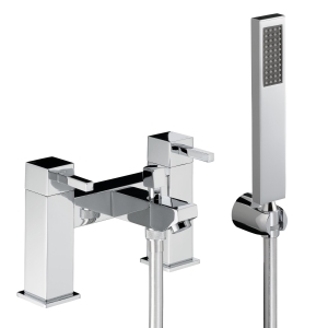 Zeal Deck Mounted Bath Shower Mixer With Shower Handset in Chrome