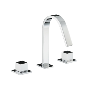 Zeal Deck Mounted 3 Hole Basin Mixer in Chrome