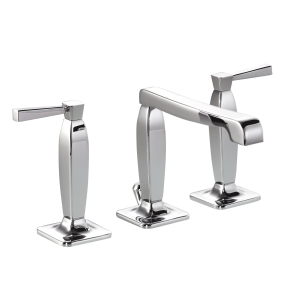 Decadence Deck Mounted 3 Hole Basin Mixer With Pop-Up Waste in Chrome