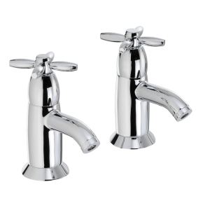 Opulence Bath Pillar Taps in Chrome