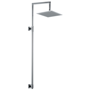 Euphoria Square Exposed Rigid Riser With 200mm Showerhead in Chrome