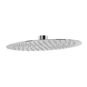 Storm Slimline Oval Showerhead 340mm x 220mm in Stainless Steel