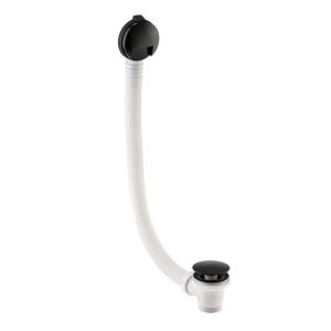 Bath Overflow Filler & Clicker Waste Kit in Matt Black