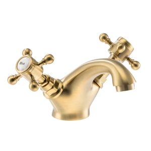 Sentiment Basin Monobloc Mixer in Brushed Brass