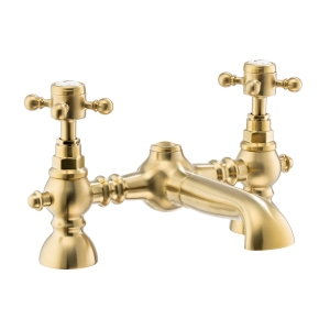 Sentiment Deck Mounted Bath Filler in Brushed Brass