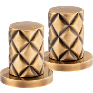 Kite Deck Mounted Panel Valves in Antique Brass