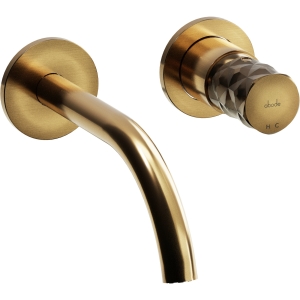 Kite Wall Mounted Basin/Bath Mixer in Antique Brass