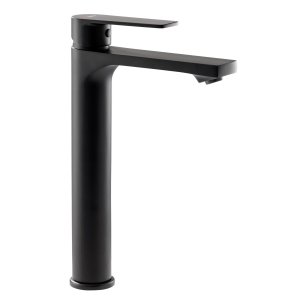 Aquip Tall Basin Mixer in Matt Black 