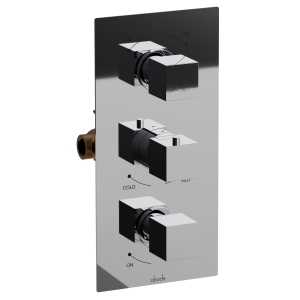 Zeal 3 Outlet Concealed Thermostatic Shower Valve in Chrome