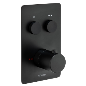 Uno Concealed Push Button Shower in Matt Black 