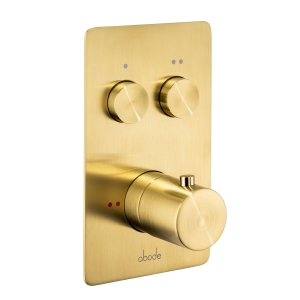 Uno Concealed Push Button Shower in Brushed Brass