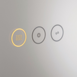 MAYAR Round LED Mirror 60 in Matt Black