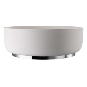 Cava Round Basin Plinth in Chrome