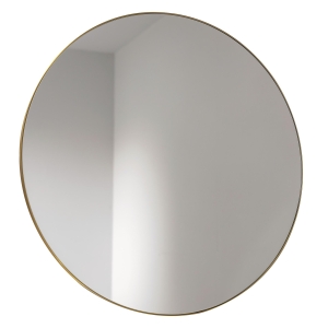 MAYAR Round Mirror 60 in Brushed Brass