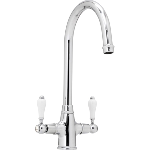 Ludlow Dual Lever Kitchen Mixer Tap in Chrome