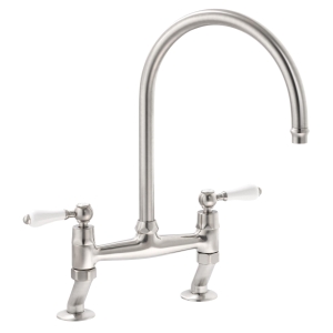 Ludlow Bridge Kitchen Mixer Tap in Brushed Nickel