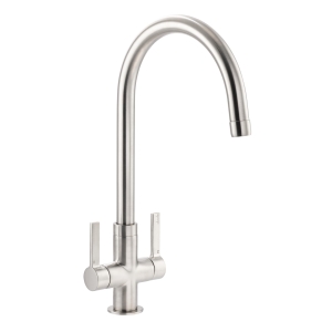 Pico Dual Lever Kitchen Mixer Tap in Brushed Nickel