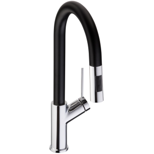 Virtue Nero Pull Out Kitchen Mixer Tap in Chrome