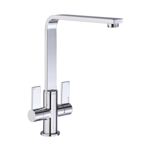 Quantic Dual Lever Kitchen Mixer Tap in Chrome