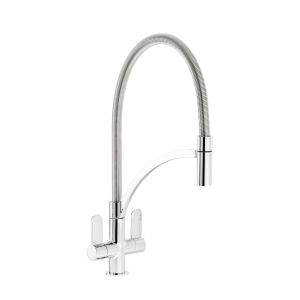 Genio Semi Professional Pull Around Kitchen Tap in Chrome
