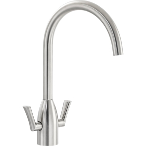 Airo Dual Lever Kitchen Mixer Tap in Stainless Steel
