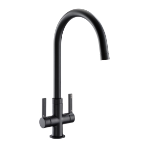 Pico Dual Lever Kitchen Mixer Tap in Matt Black