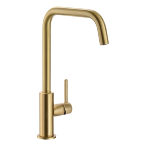 Althia Single Lever Kitchen Mixer Tap in Brushed Brass