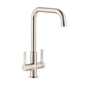 Pico Quad Dual Lever Kitchen Mixer Tap in Brushed Nickel