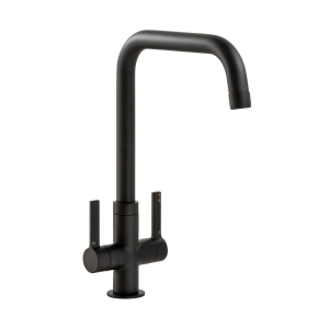 Pico Quad Dual Lever Kitchen Mixer Tap in Matt Black