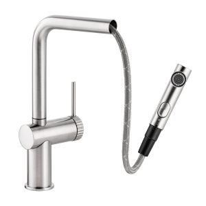 Fraction Pull Out Kitchen Tap in Brushed Nickel