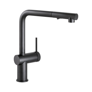 Fraction Pull Out Kitchen Tap in Matt Black