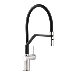 Fraction Semi Professional Kitchen Tap in Brushed Nickel