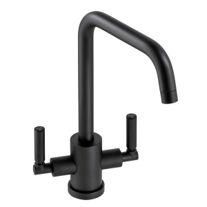 Atlas Quad Dual Lever Kitchen Mixer Tap in Matt Black