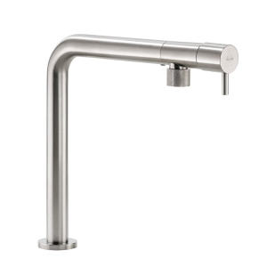 Agilis Single Lever Kitchen Mixer Tap in Brushed Nickel