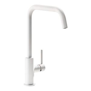 Althia Single Lever Kitchen Mixer Tap in Matt White