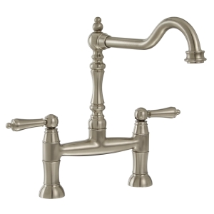 Mayenne Bridge Kitchen Mixer Tap in Brushed Nickel