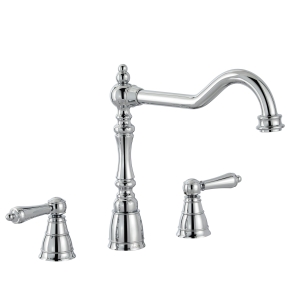 Mayenne 3 Part Kitchen Mixer Tap in Chrome