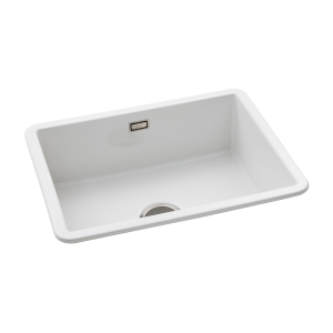 Sandon Single Bowl Sink (Large) Undermount or Inset in White Glaze
