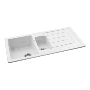 Acton 1.5 Bowl Sink in White Ceramic