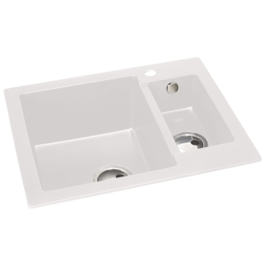 Zero 1.5 Bowl Sink in White Granite