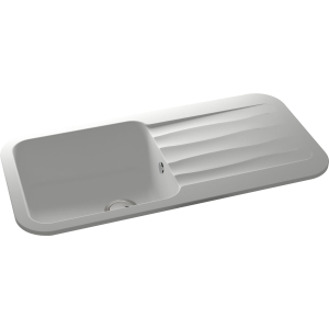 Dune 1.0 Bowl Sink & Drainer in Frost White Granite