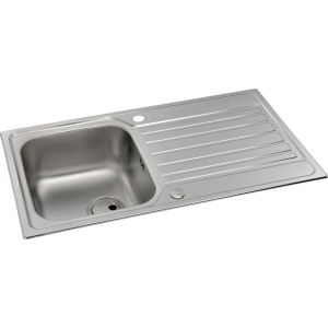 Connekt Single Bowl Sink & Drainer in Stainless Steel