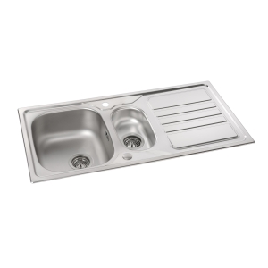 Mikro 1.5 Bowl Sink & Drainer in Stainless Steel
