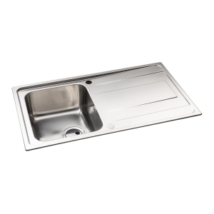 Ixis Single Bowl Sink & Drainer Compact Sink in Stainless Steel