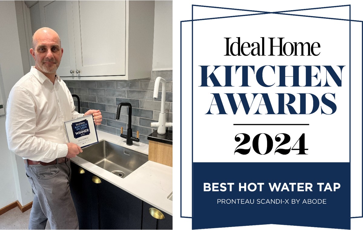 Pronteau Scandi-X wins Best Hot Water Tap at Ideal Home Kitchen Awards 2024