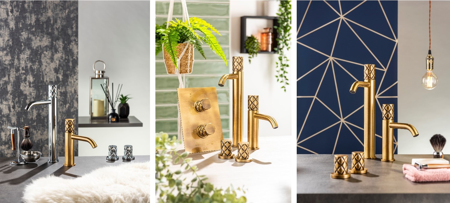 Abode new Kite Bathroom Collection with Diamond-style Embossing